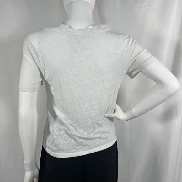 A New Day White Twist Front V-Neck T-Shirt Size Medium - Picture 4 of 8